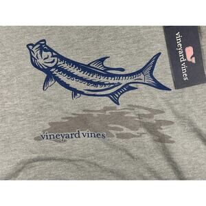 Vineyard Vines Island T Shirt Men’s Sz M Grey Tarpon Island Graphic T Shirt Fish